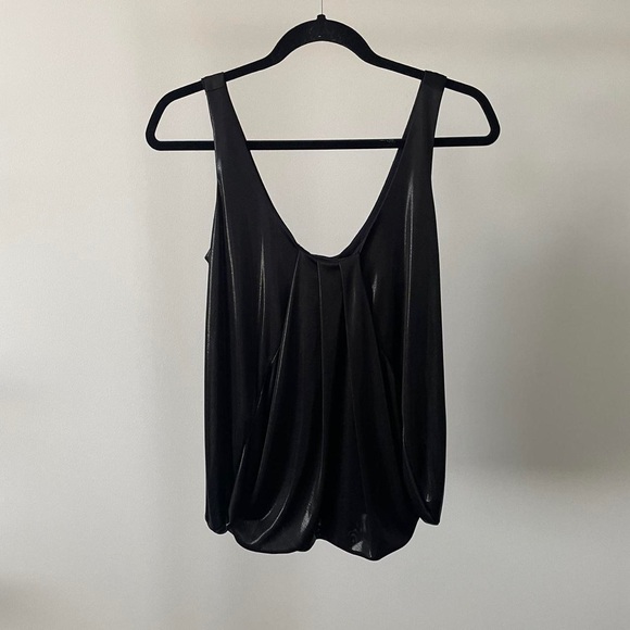 Ann von fürstenberg draped metallic tank top - Picture 3 of 4